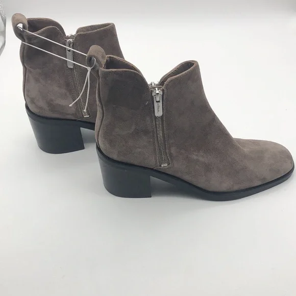 3.1 PHILLIP LIM Charcoal Gray Elegant Suede Ankle Boots. - Picture 7 of 12